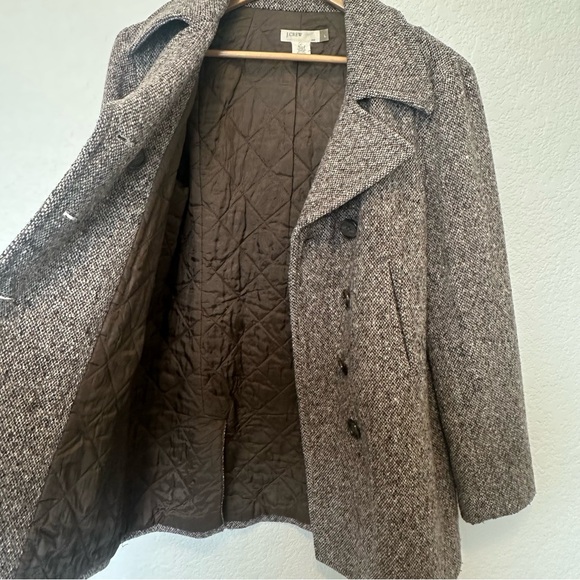 J Crew Tweed Double-Breasted Pea Coat - Picture 7 of 9